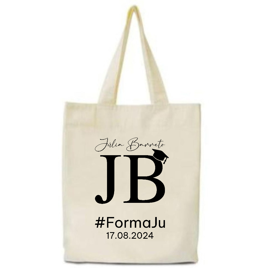 Kit 60 Sacolas Algodão Ecobag 30x35 Personalizadas Silk 1 cor 20x28 Seu Logo Aqui