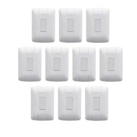 Kit 10 Conjuntos Interruptor Simples Branco Aria Tramontina em Oferta na Shopee