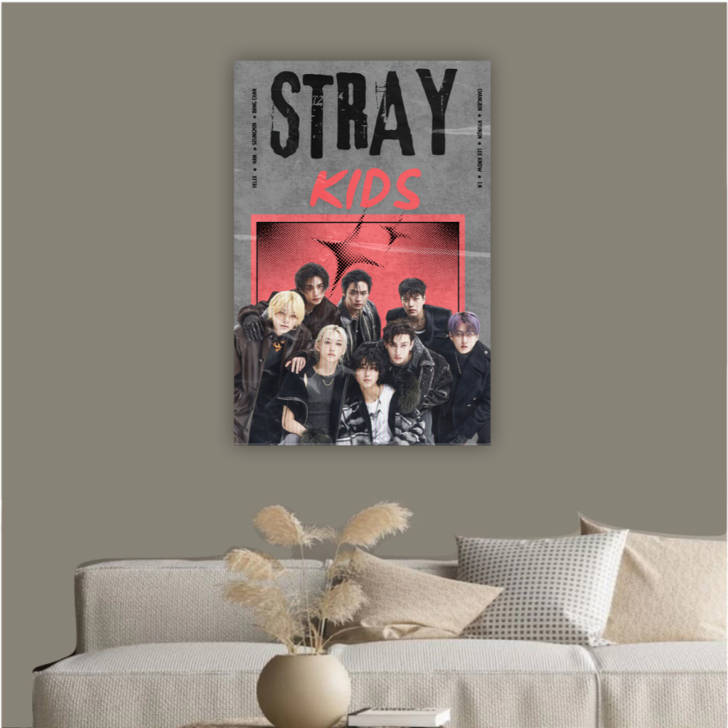 Quadro decorativo stray kids kpop Bang Chan Lee Know Changbin Hyunjin Han Felix Seungmin I.N poster