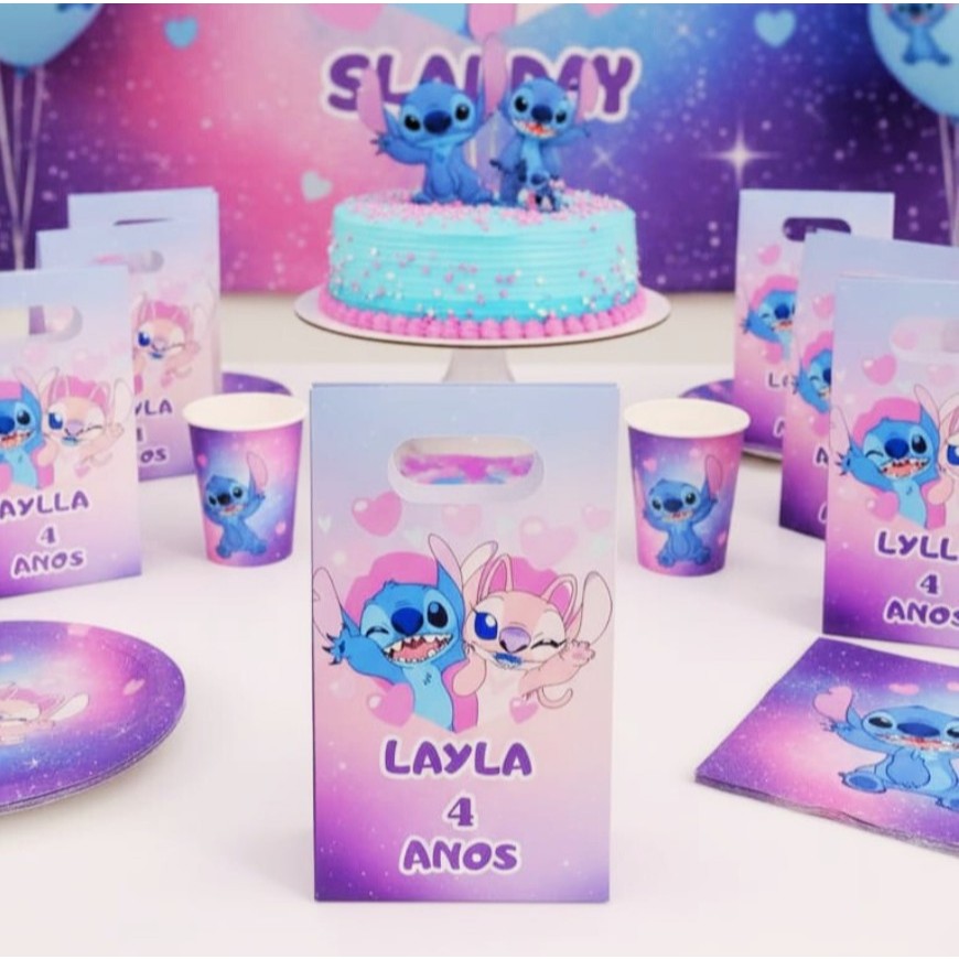 Lembrancinhas Sacolinhas Personalizadas STITCH