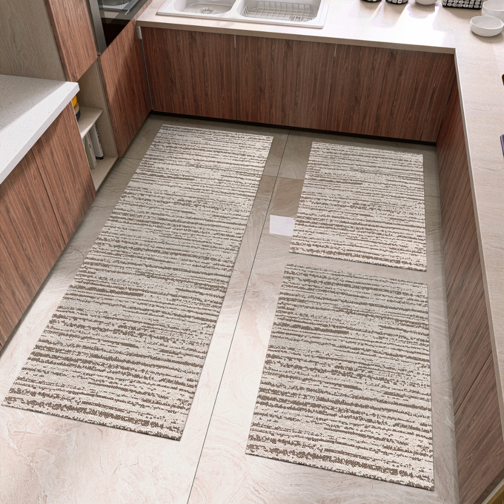 Kit Tapetes Cozinha 3 Peças Antiderrapante Jogo Passadeira Capacho Mesclado em Oferta na Shopee