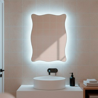 Espelho com Led Decorativo de Parede Sala Quarto Banheiro Hall Camarim 44x64cm Mod. Paris em Oferta na Shopee