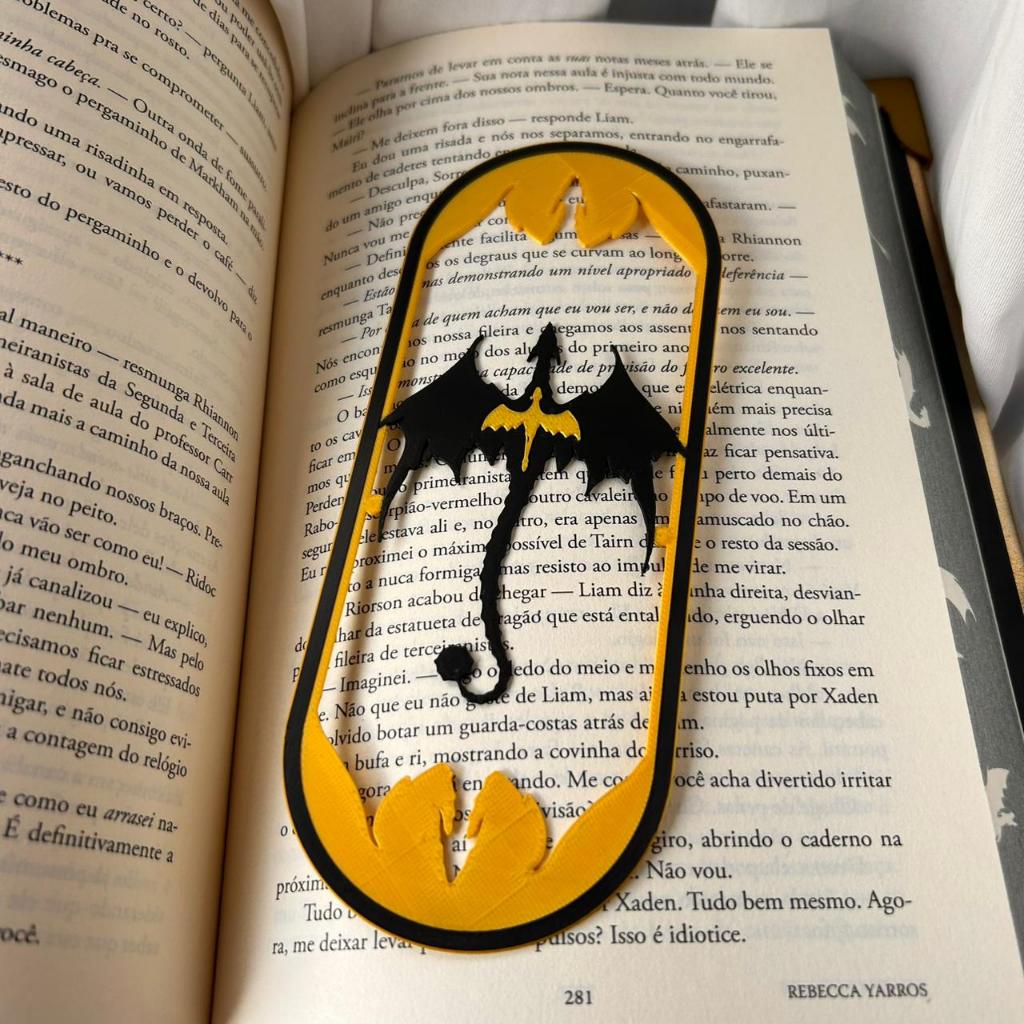 Quarta Asa - Tairn e Andarna - Marca página Quarta Asa - Bookish Gift - Acessório literário