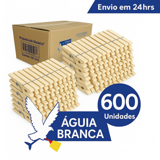 Kit 600 Pregadores de Madeira, Predendor De Roupa– Resistentes, Duráveis e Naturais! em Oferta na Shopee