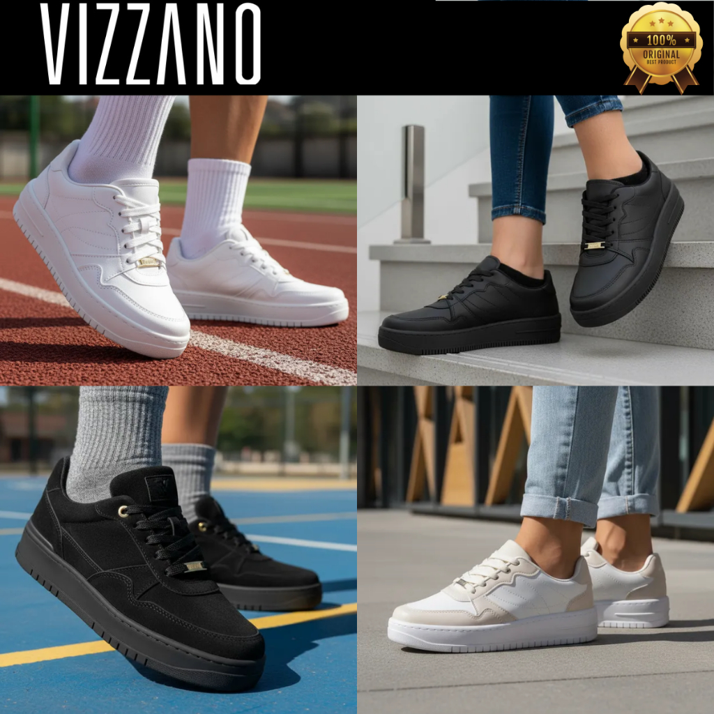 Tênis Vizzano Feminino Casual Plataforma Macia Moda Passeio Leve Ultra Conforto Flatform