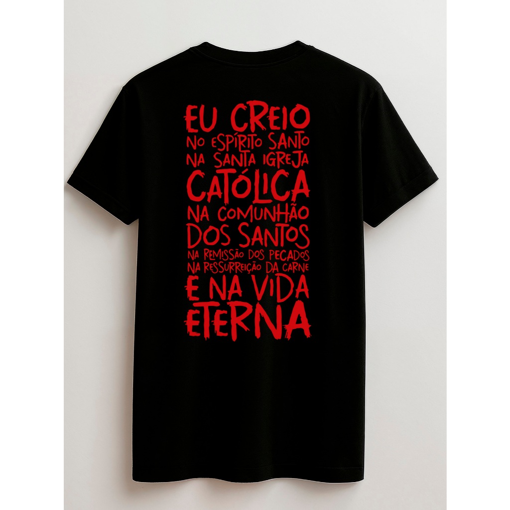 Camiseta Vida Eterna 100% Algodão Unissex Juvenil e Infantil 2 ao 16 anos Gospel