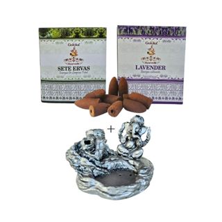 Kit Incensário Cascata e Incenso Cone Goloka Efeito Cascata Escolha Suas Fragâncias em Oferta na Shopee