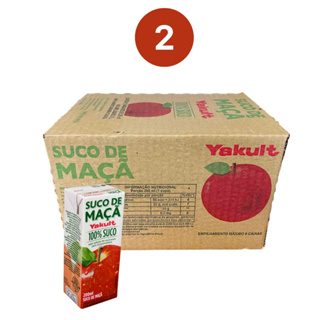 Kit 2 Caixinhas De 15 Unidades Suco De Maçã Integral Yakult Sem Açúcar e Sem Conservantes em Oferta na Shopee