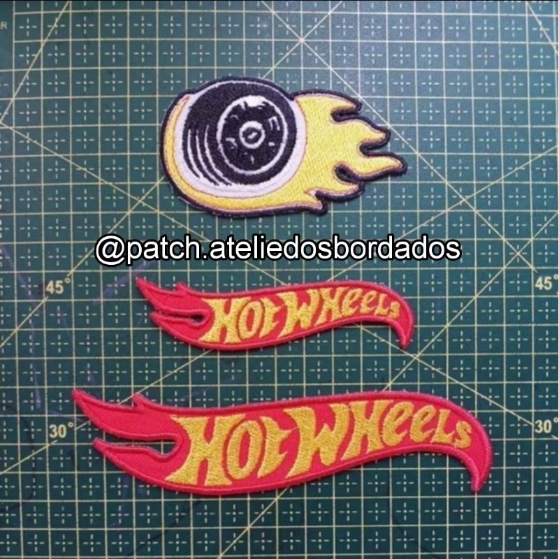 Patch bordado termocolante Hot whells em Oferta na Shopee