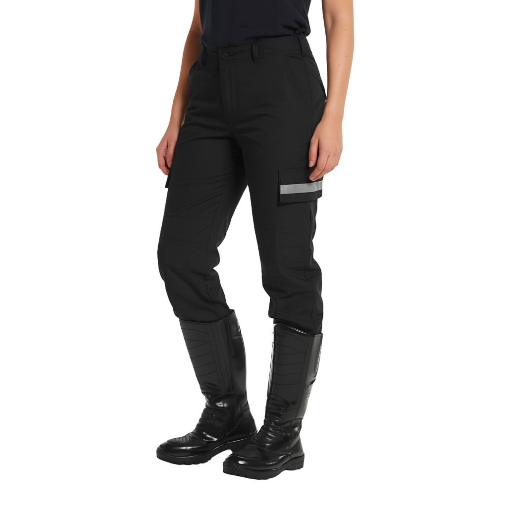 Calça Tática Slim Preta Com Refletivo Rip Stop em Oferta na Shopee