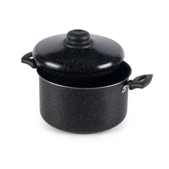 Caldeirão Antiaderente Tampa Aluminio 18Cm 2L Preto Nacional