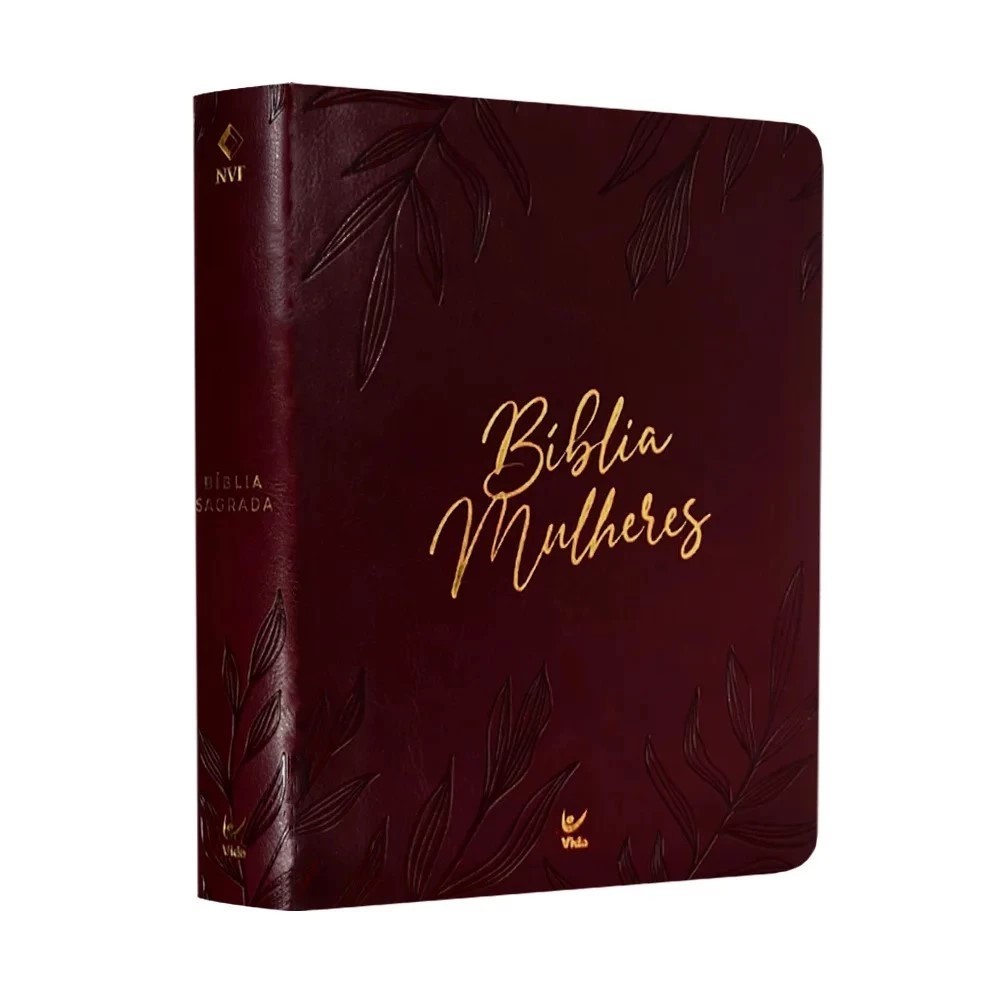 Bíblia Mulheres Folhas - Viviane Martinello - NVT - Espaço Para Anotações - Capa Luxo Vinho em Oferta na Shopee