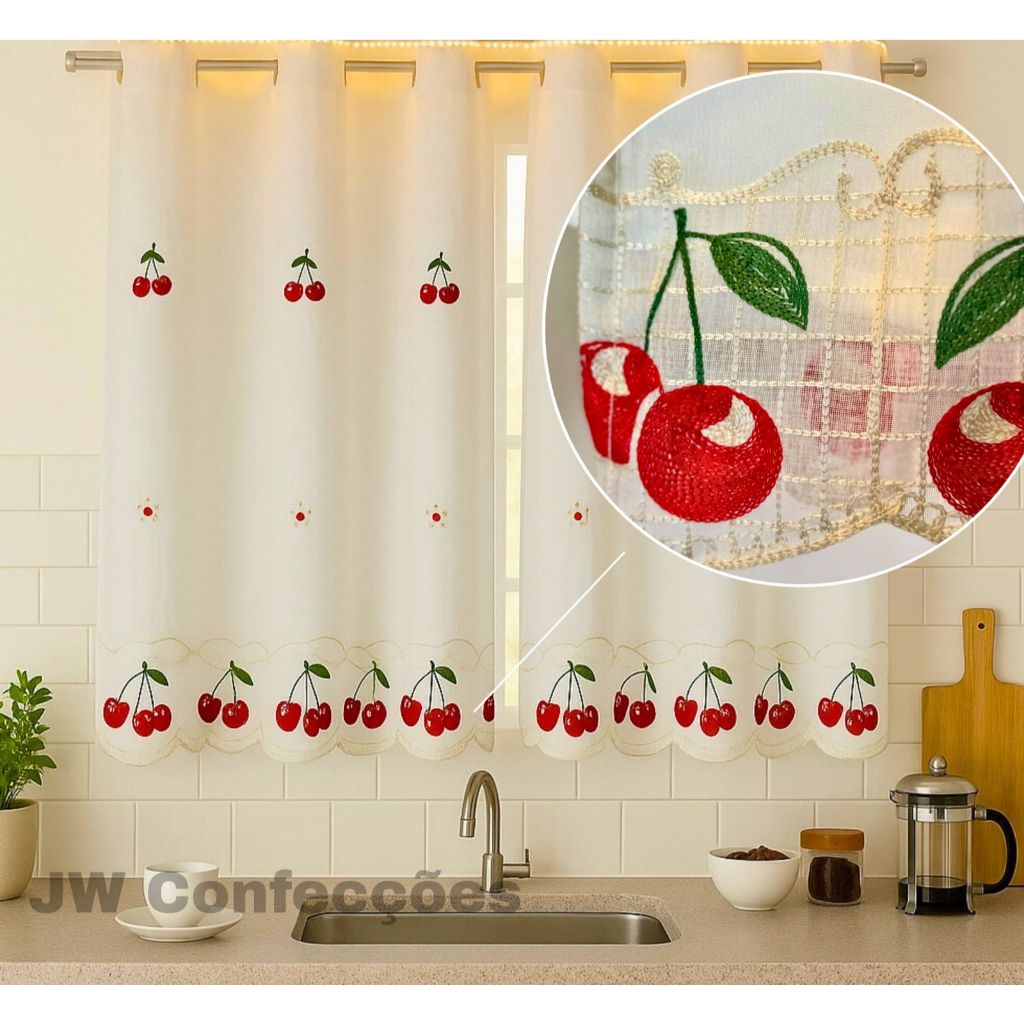 Cortina Linho Cozinha: Onde Comprar | BuscaProdutos