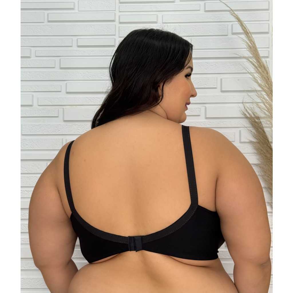 Kit 2 Sutiãs Plus Size Reforçado Cetinete Alta Sustentação Alça Reforçada — imagem 2 de 2