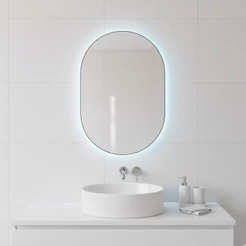 Espelho Orgânico de Parede com Led Pílula 44x64 Espelho Decorativo Para Sala Quarto Banheiro