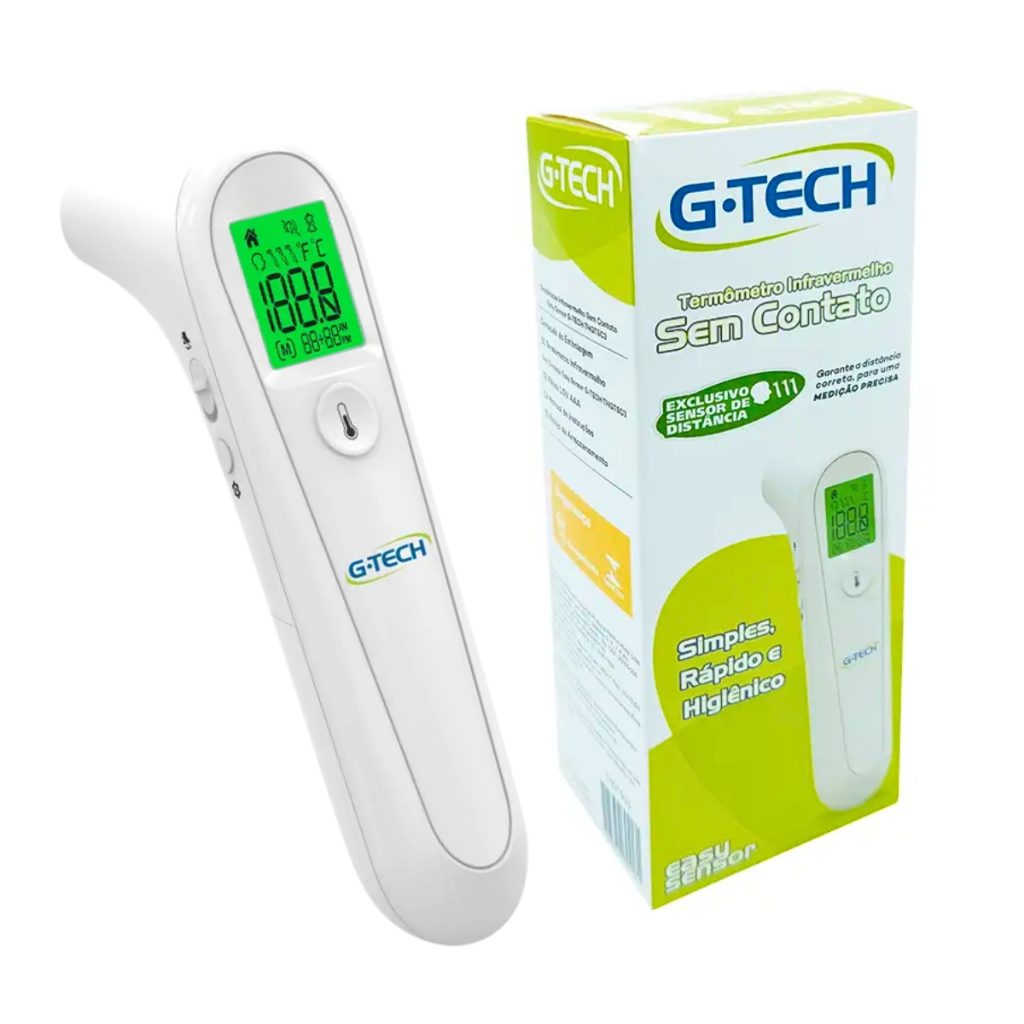 Termômetro Digital de Testa Sem Toque Infravermelho Easy Sensor 2 em 1 - G-Tech