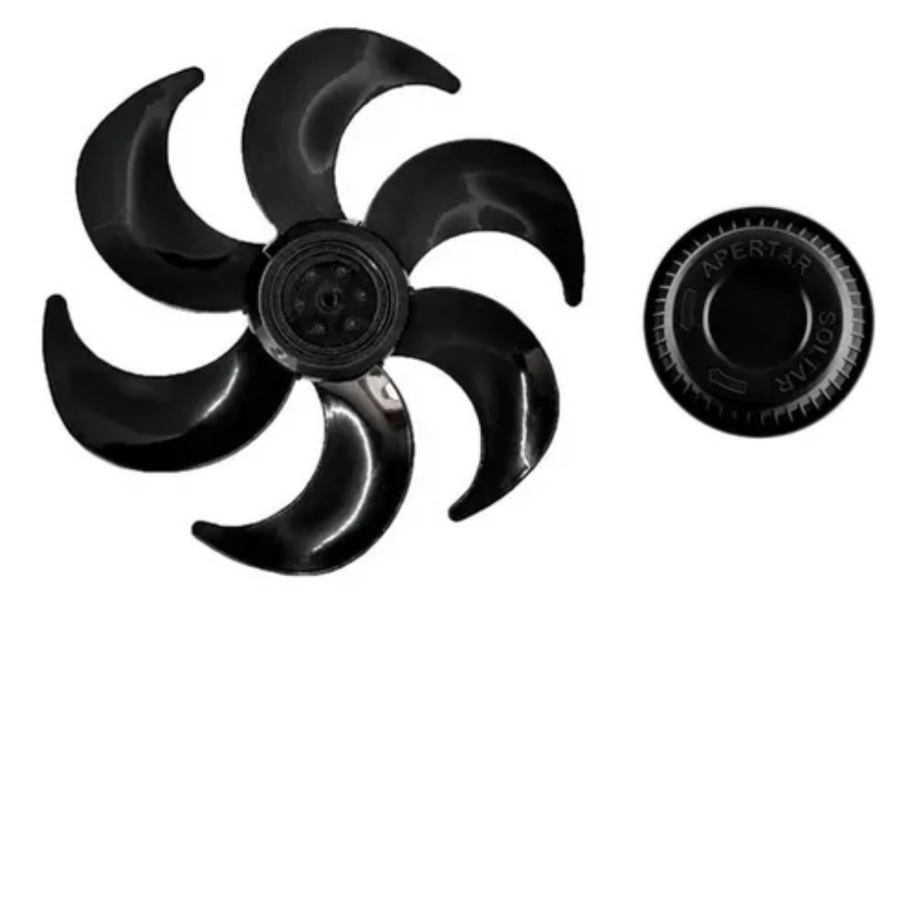 Hélice Com Trava Ventilador Mondial 30cm 6 Pás Preta Original