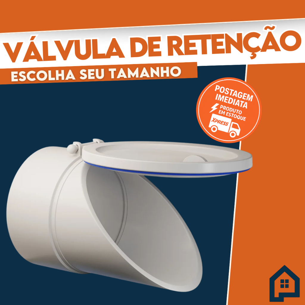 Válvula de Retenção Esgoto Branca 100mm 75mm 50mm 40mm em Oferta na Shopee