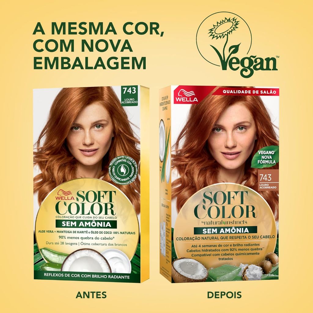 Tinta De Cabelo Soft Color Louro Acobreado 743 · foto 2