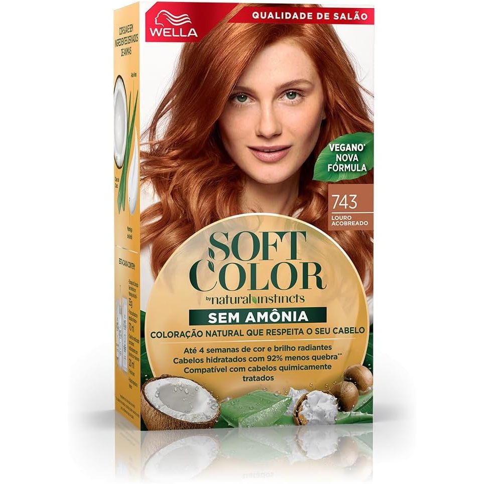Tinta De Cabelo Soft Color Louro Acobreado 743
