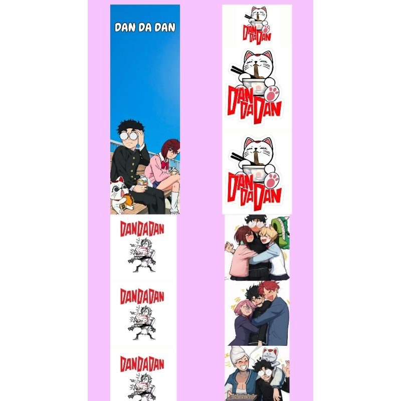 Marca Página ANIME Dan Da Dan kit com 4 unidades