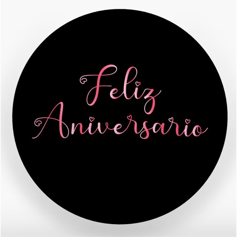 Painel De Festa Redondo Sublimado Em Tecido 1,50x1,50 Feliz Aniversário em Oferta na Shopee