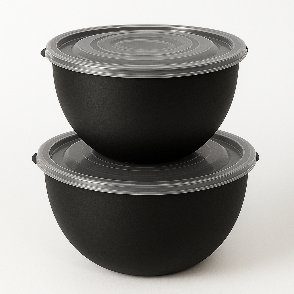 Kit 2 Bowl Redondo Potes Gigante  8L + 5L com Tampa Transparente Hermética, Saladeira tijela cozinha em Oferta na Shopee