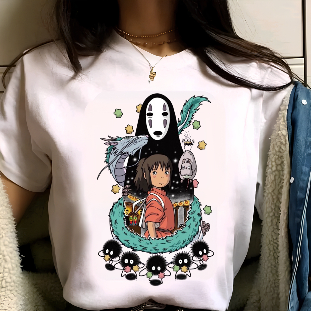 Camiseta Basica Unissex As Viagens De Chihiro Ghibli Dragon