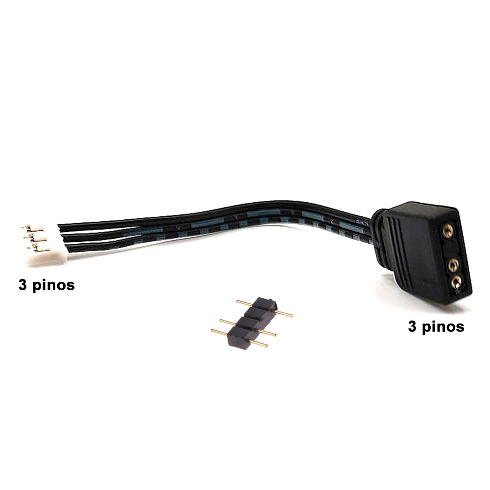 Cabo Adaptador 3 Pinos Para 3 Pinos  led ARGB
