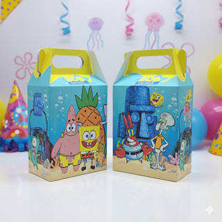 Até 30un Caixinhas Bob Esponja Decoração Maleta / lembrancinha  Festa - Bob Esponja em Oferta na Shopee