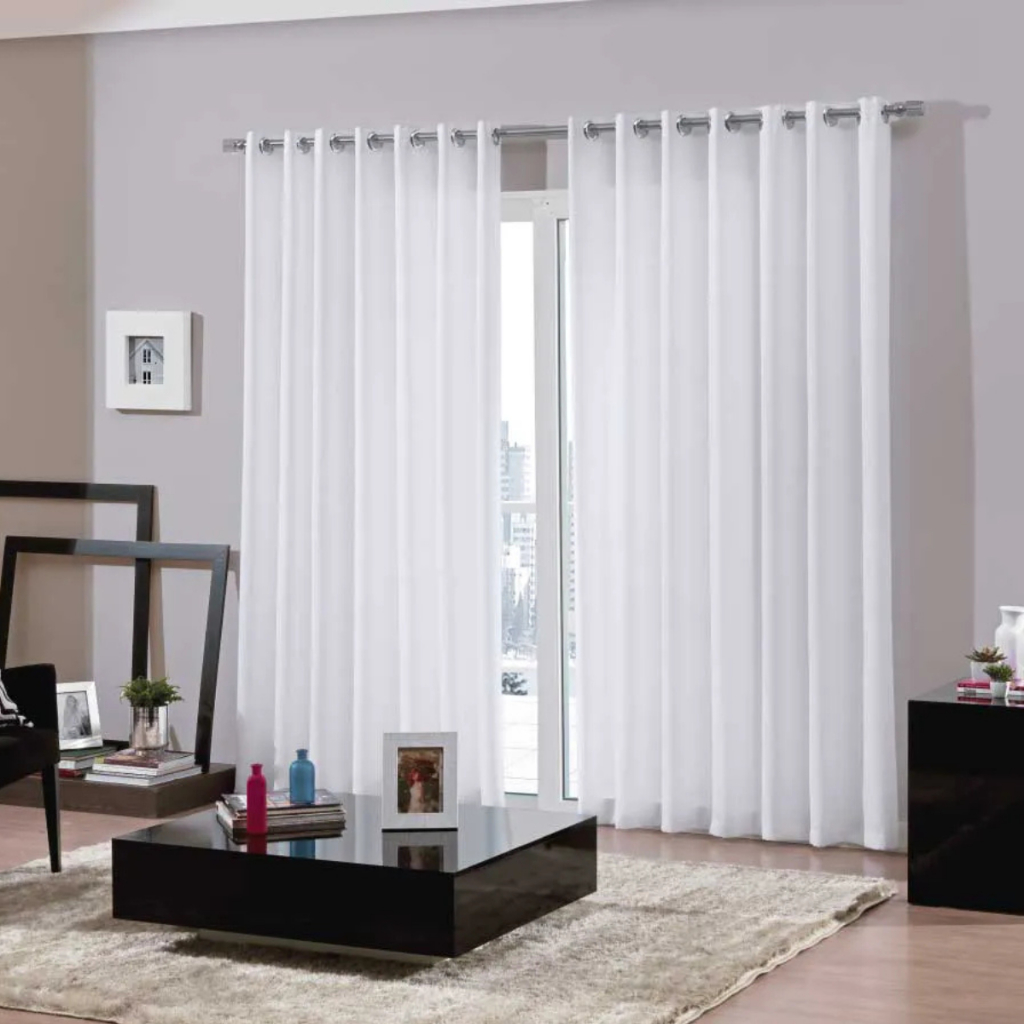 Cortina Blackout Corta Luz 100% Bloqueia Luz Bella Janela Bellini Duo Total 4,20mx2,30m Branca