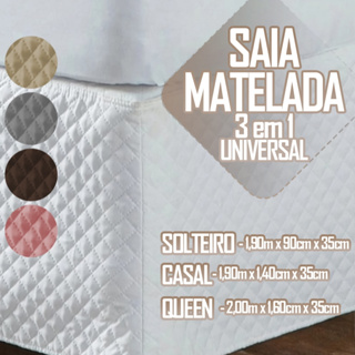 Saia 3 Em 1 Com Regulagem Ajustável Cabeceira Cama Box Colchobox Matelada Casal / Queen / King em Oferta na Shopee