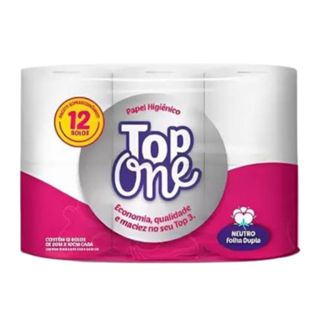Papel Higiênico Folha Dupla Top One 12 Rolos 20 Metros em Oferta na Shopee