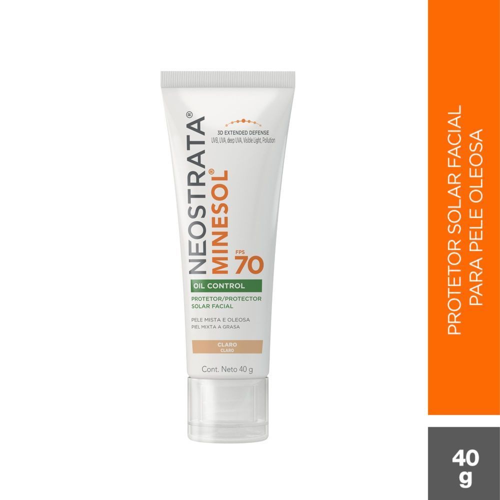 Protetor Solar Facial Neostrata Minesol Oil Control Claro FPS70 40g