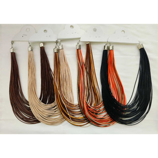 Colar Maxi Feminino de Fios Encerado Voltas Luxo Colorido Várias Cores Disponíveis Entrega Rápida