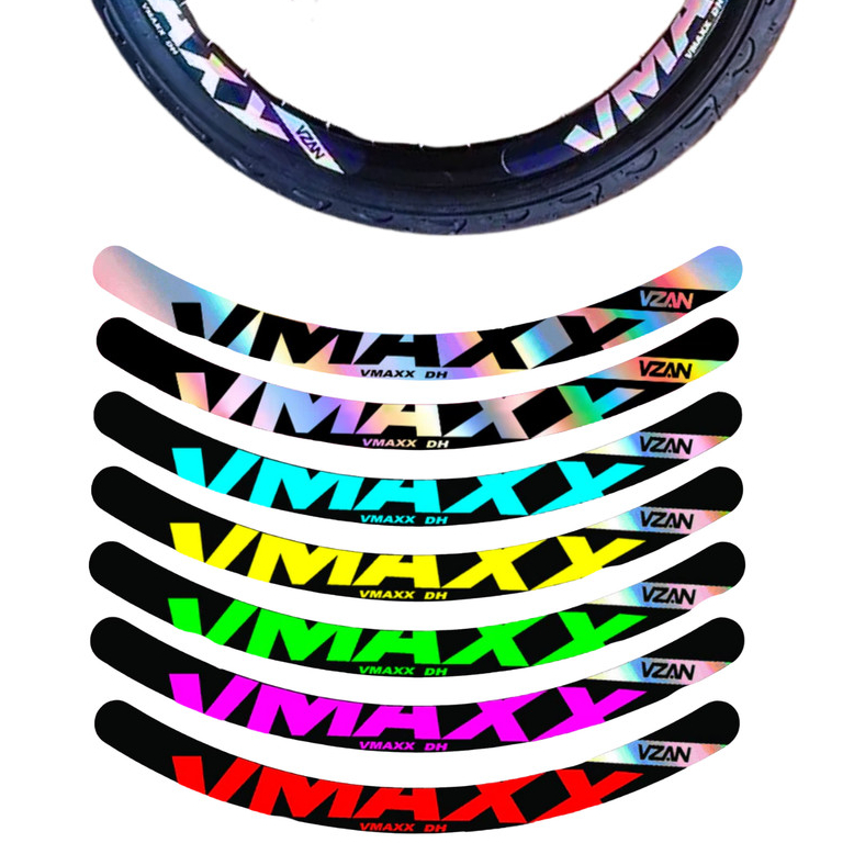 Adesivo Aro Bike Vmaxx LT Vzan MTB Disc Holográfico Autocolante Premium Rodas