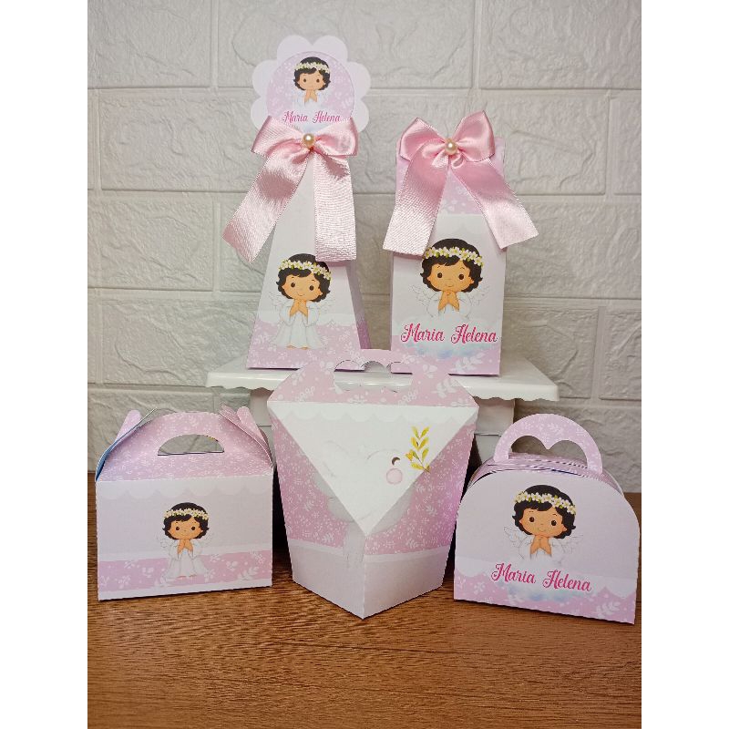 Kit Caixinhas Personalizadas Batizado Menina/ mimos, lembrancinhas de festas, batismo, baby.