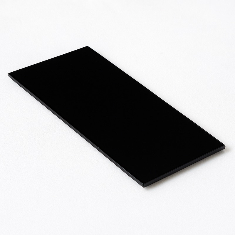 Bandeja de Vidro Espelhada Preta Luxuosa 20x10cm