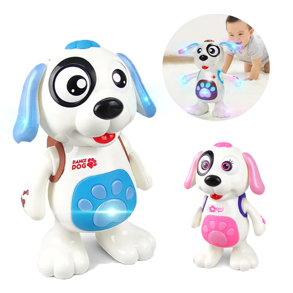 Cachorro Dançante Brinquedo Musical Dança Mexe Luz E Som