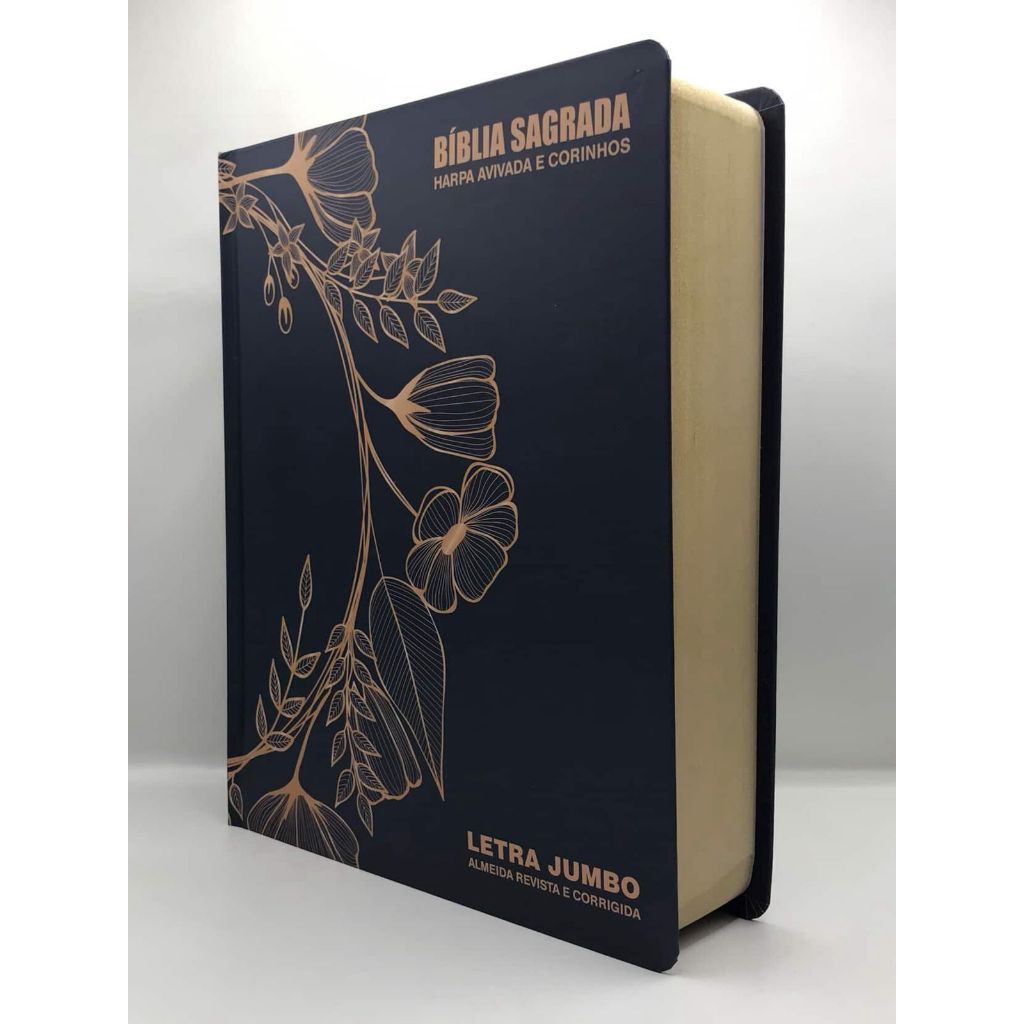 Bíblia Sagrada Letra Jumbo Full Color Com Harpa e Corinhos Círculo Floral em Oferta na Shopee