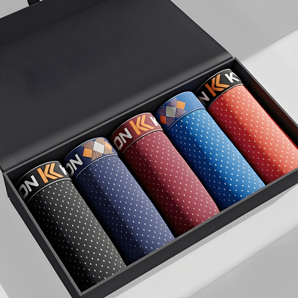 Kit 5 Dry Fit Cuecas Boxer Forro Algodão Cueca Box Furadinha Premium