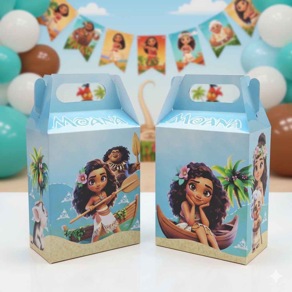 Caixinha Maleta Maletinha  Moana / Lembrancinha Festa Aniversário e Decoração