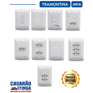 Monte seu Kit de Tomadas e Interruptores Tramontina Linha Aria Completa em Oferta na Shopee