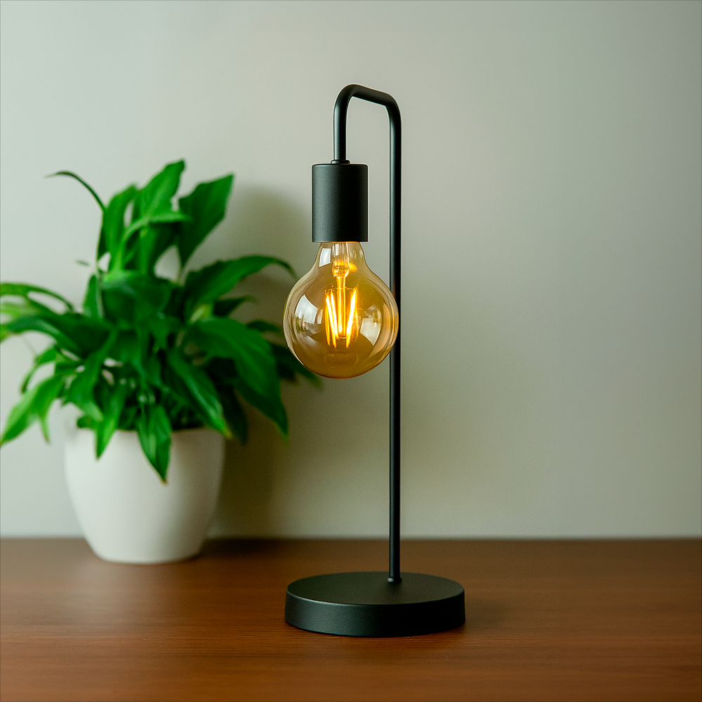 Luminária de Mesa Abajur Vintage Retrô Decorativa Iluminação Bivolt Tomada