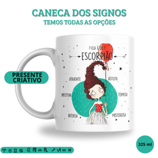 Caneca Signos Personalizada – Todos os Signos do Zodíaco | Caneca Criativa para Presente |Astrologia