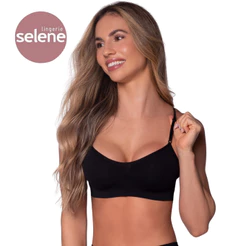 Kit 2 Sutiã Top Básico SELENE Sem Costura Sem Aro Sem Bojo Alças Reguláveis 20300.001