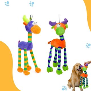 Brinquedo para Cachorro Alce de Pelúcia 50cm com Apito – Brinquedo Interativo Savana Pet