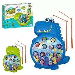 Jogo Pesca Pega Peixe Dino Interativo 22cm - Art Brink