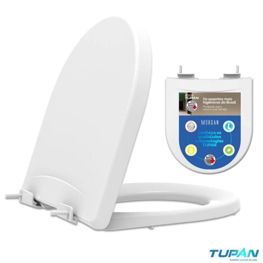 Assento Sanitário TUPAN, Modelo Calypso Polipropileno Branco Fechamento Comum TUPAN