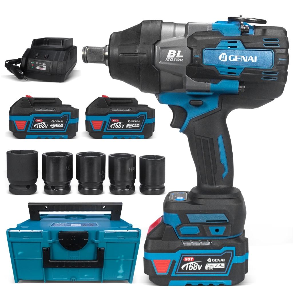 Chave Elétrica de Impacto 168V 2000/3000NM Bateria Longa Duração 800W em Oferta na Shopee